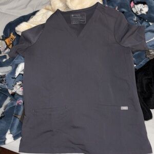 charcoal figs scrub top